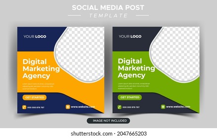 digital business marketing agency social media post template