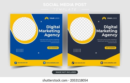 digital business marketing agency social media post template