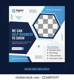 Digital Business Marketing Banner For Instagram Corporate Social Media Post Template