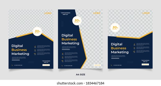 Digital business marketing banner for social media post template 