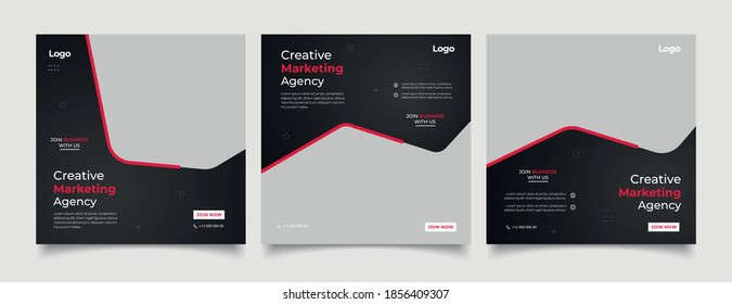 Digital business marketing banner for social media post template 