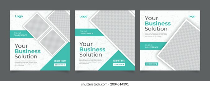Digital business marketing banner for social media post template 