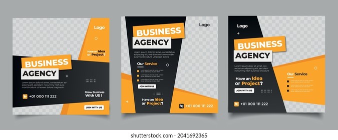 Digital business marketing banner for social media post template 