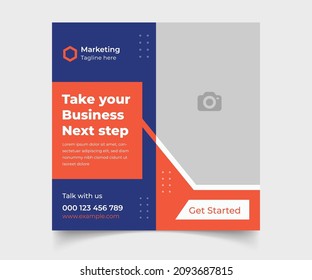 Digital business marketing banner for social media post template.
Set of social media post template for Business conference Webinar, Marketing Webinar, and other seminars. modern social media post.