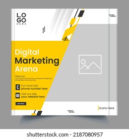 Digital business marketing banner for social media post template design