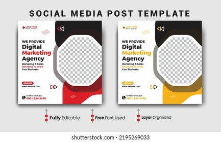 Digital business marketing banner for social media post template Design, Online marketing concept. live chat chatting on application communication digital media website and social network