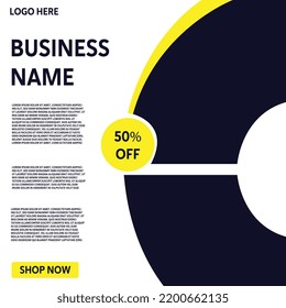 Digital Business Marketing Banner for Social Media Post Template Design | Social Media Post, instagram and Web internet ads. Vector illustration | Modern Social Media Banner Template | Website Design