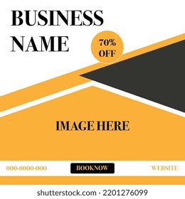 Digital Business Marketing Banner for Social Media Post Template Design | Social Media Post, instagram and Web internet ads. Vector illustration | Modern Social Media Banner Template | Website Design