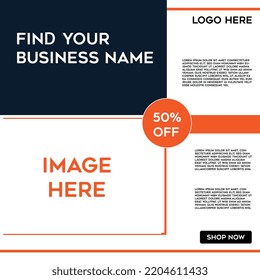 Digital Business Marketing Banner for Social Media Post Template Design | Social Media Post, instagram and Web internet ads. Vector illustration | Modern Social Media Banner Template | Website Design