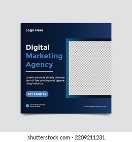Digital business marketing banner for social media post banner Template Design.