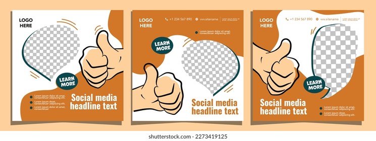 Digital business marketing banner for social media post template, social media pack template premium vector