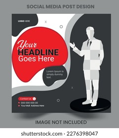 Digital business marketing banner for social media post template.