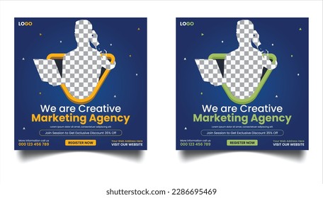 Digital business marketing banner for social media post template, agency for digital marketing, Corporate Business Promotion,Unique Design Template