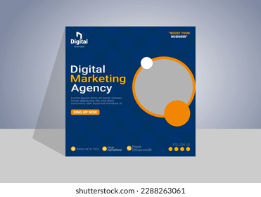 Digital business marketing banner for social media