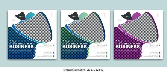 Digital business marketing banner for social media post template, Corporate Social media post design template,Digital business marketing Instagram post design,Facebook post design vector