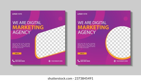 Digital business marketing banner for social media post template. Business Post Design for Advertising