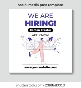Digital business marketing banner for social media post template
