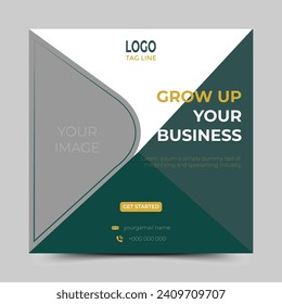 Digital business marketing banner for social media post template