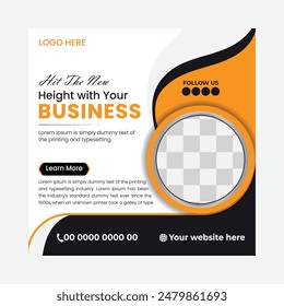 Digital business marketing banner for social media post template Corporate Social Media Post Template banner design for marketing business advertising Company