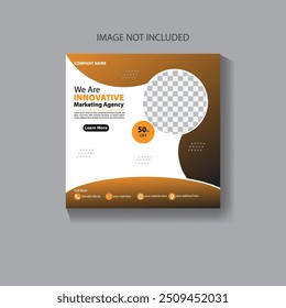 Digital business marketing banner for social media post template