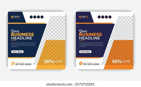 Digital business marketing banner for social media post template, Corporate Square Flyer or web banner design.
