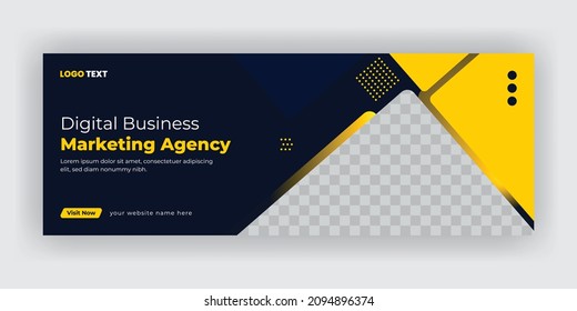 Digital Business Marketing Conference Webinar Social Media Cover Template