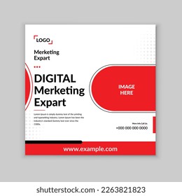 Digital business marketing, Corporate Square Agency Posts, social media, Flyer Template