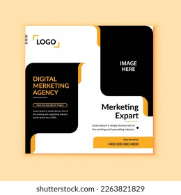 Digital business marketing, Corporate Square Agency Posts, social media, Flyer Template