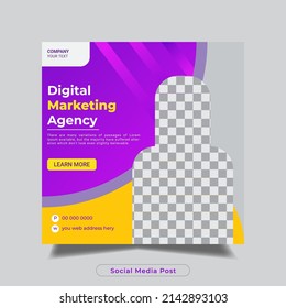 Digital Business Marketing Modern Creative Business Cleaning Service Social Media Post Banner Template. 