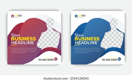 Digital business marketing post banner design, colorful and stylish Creative layout square banner or social media post design
