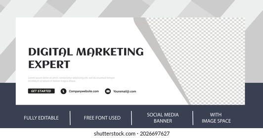 Digital business marketing promotion timeline social media cover template