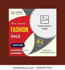 Digital business marketing sales banner for social media post template vector