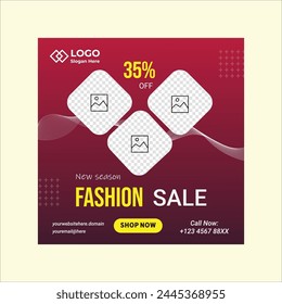 Digital business marketing sales banner for social media post template vector
