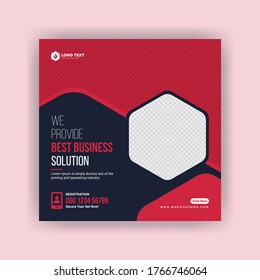 Digital business marketing social media banner or square flyer template design	