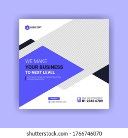 Digital business marketing social media banner or square flyer template design	