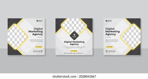 Digital business marketing social media post template.