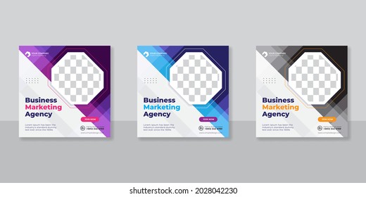 Digital business marketing social media post template.