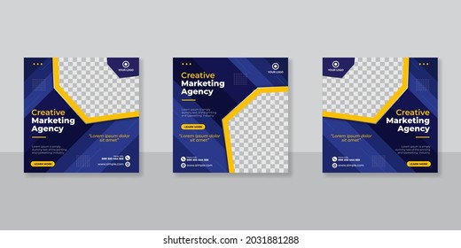 Digital business marketing social media post template.