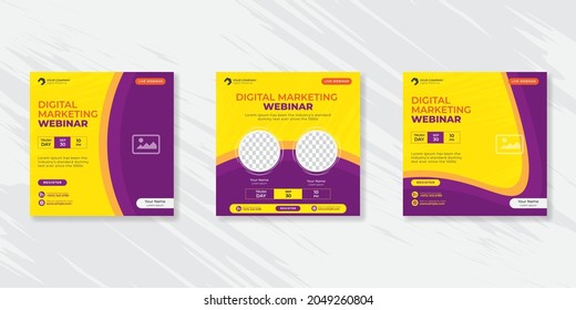 Digital business marketing social media post template.