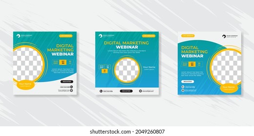 Digital business marketing social media post template.