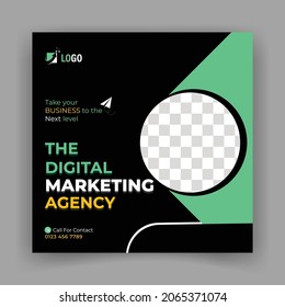 Digital business marketing social media post template
