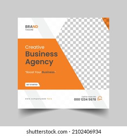 Digital business marketing social media post design template