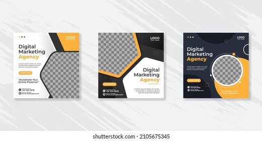 Digital business marketing social media post template.