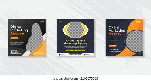 Digital business marketing social media post template.