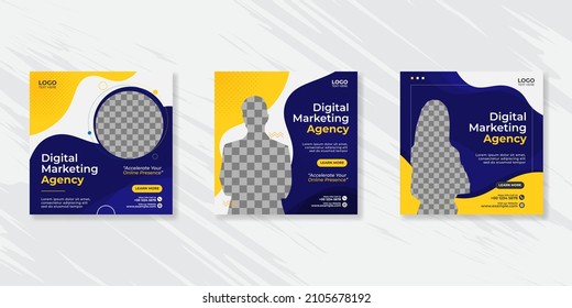 Digital business marketing social media post template.