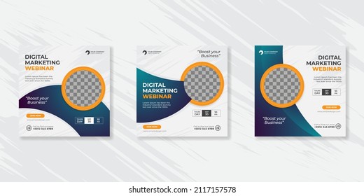 Digital business marketing social media post template.