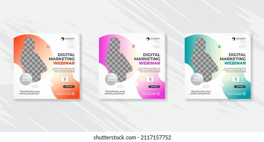 Digital business marketing social media post template.