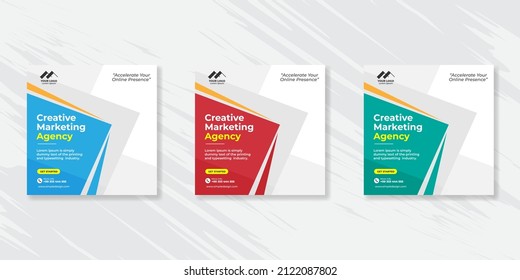 Digital business marketing social media post template.