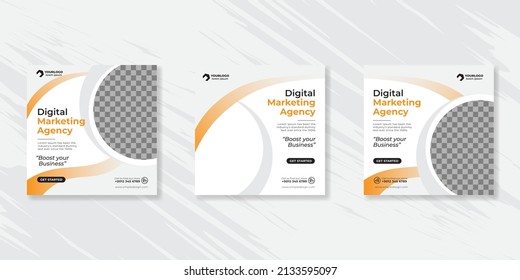 Digital business marketing social media post template.