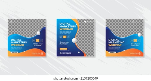 Digital business marketing social media post template.